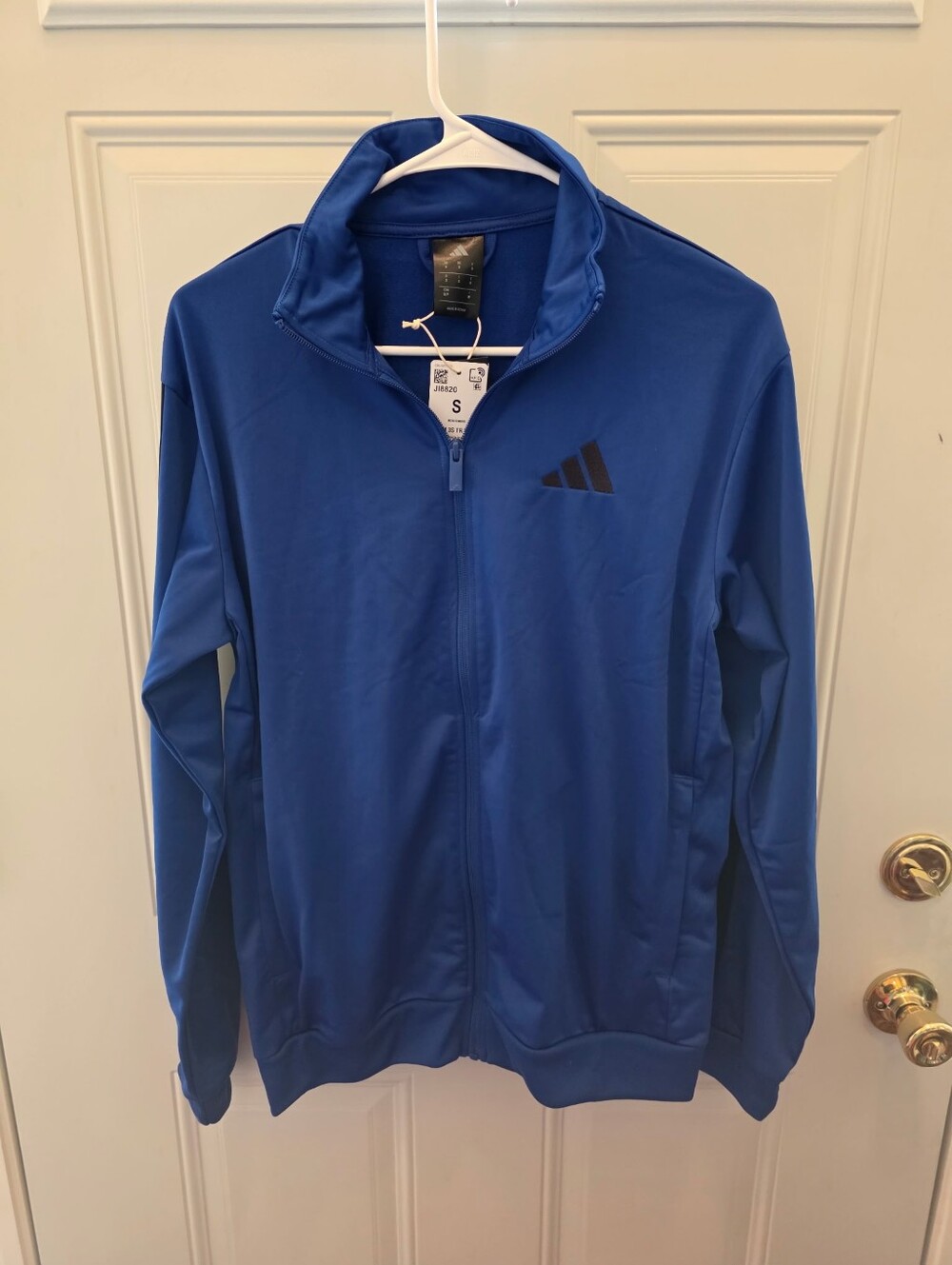 adidas Men's Royal Blue Full-Zip Performance Jacket Size Small -New With Tags